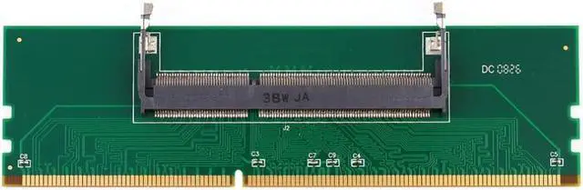 Alt view image 2 of 2 - Professional DDR3 Laptop SO-DIMM to Desktop DIMM Memory RAM Connector Desktop Adapter Card Memory Tester Green