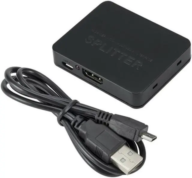 Main image of HDMI-compatible Splitter 1 In 2 Out 4K Splitter For Dual Monitors Duplicate/Mirror Only Splitter 1 To 2 Amplifier For 1080P 3D