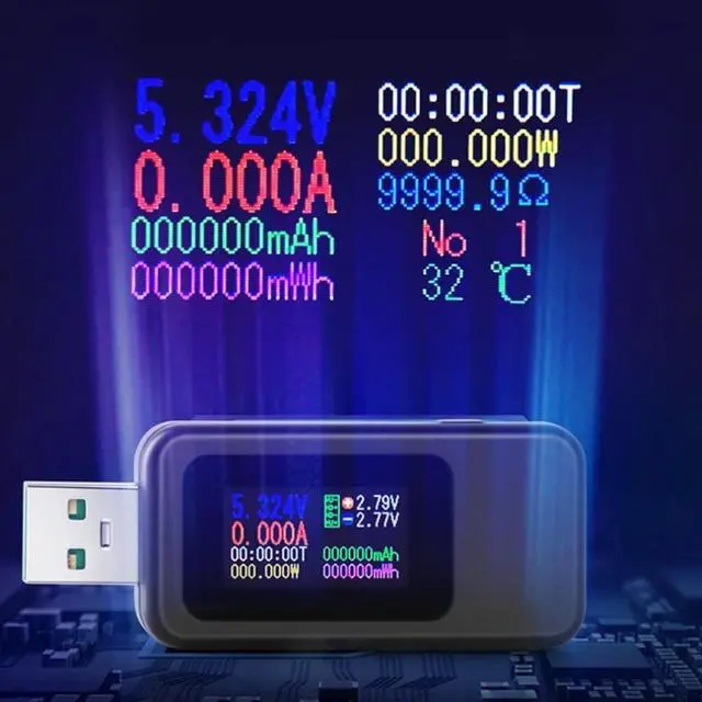 Alt view image 2 of 2 - KWS-MX18 USB Tester DC Digital Voltmeter Amperimetro Current Voltage Meter Volt Ammeter Detector Power Bank Charger Indicator