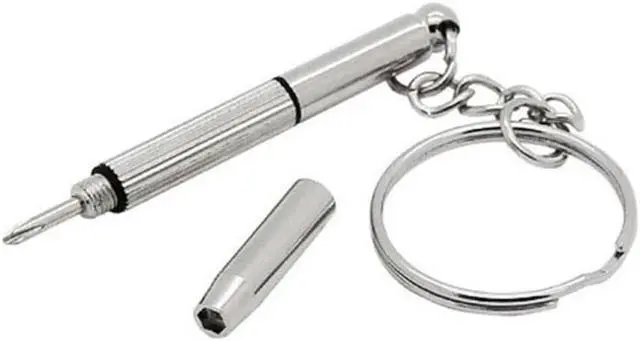Main image of Multifunction Eyeglass Screwdriver Mini Hand Tool 3-in-1 Eyeglass Screwdriver Sunglass Watch Repair Kit with Keychain