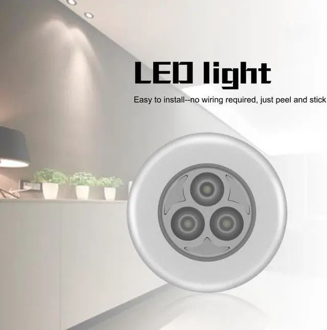 Main image of Batterij Aangedreven Wandlamp Zelfklevende Cordless Stick Tap Kledingkast Slaapkamer Licht Lamp Auto Plafond Night Lights