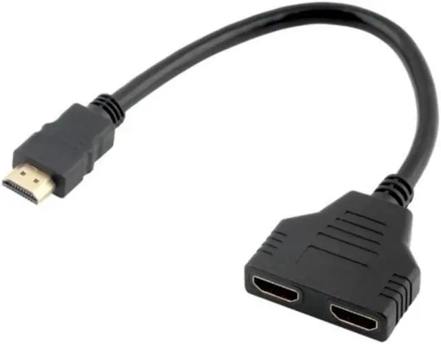 Main image of Cable Adapter 1.4B Splitter HDMI-compatible 1 in 2 Out Cable Connector Port Hub 2-port Male to Female Polybag Non-shielded