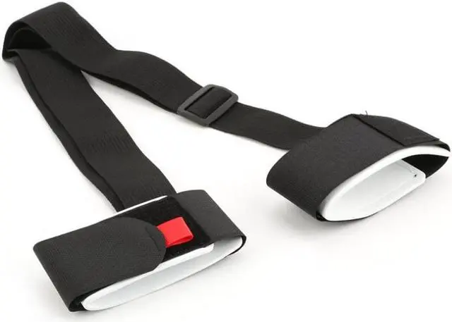 Main image of Adjustable Skiing Pole Shoulder Hand Carrier Lash Handle Straps Porter Hook Loop Protecting Black Nylon Ski Handle Strap Bags