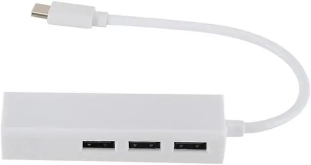 Alt view image 2 of 2 - USB-C Ethernet Adapter 3 USB C Hub to Ethernet RJ45 Lan Adapter Network Card Gigabit Internet for Macbook Pro Type-c Cables