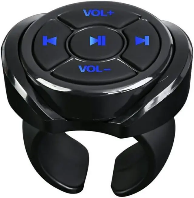 Main image of Wireless Bluetooth Media Button Remote Controller Car Motorcycle Bike Steering Wheel MP3 Music Play For IOS Android Phone Tablet