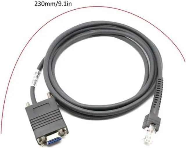 Main image of CBA-R01-S07PAR RS232 Serial Cable for Motorola Symbol LS2208 DS4278 6 Feet Straight RJ45 to DB9 (Grey)