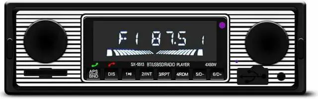 Alt view image 2 of 2 - Auto Car Radio Bluetooth-compatible Vintage Wireless MP3 Multimedia Player AUX USB FM 12V Classic Stereo Audio Player Car