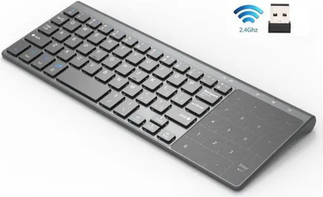 Main image of Thin 2.4Ghz Usb Wireless Mini Keyboard With Number Touchpad Numeric Keypad For Tablet Desktop Laptop Pc