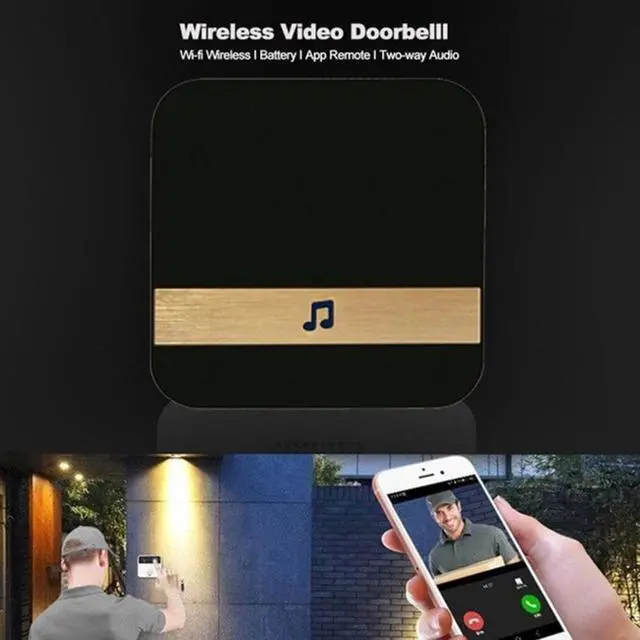 Alt view image 2 of 2 - Wireless Wifi Remote Smart Doorbell Ring Door Bell Ding Dong Machine Phone Intercom Security Doorbell Dropshipping