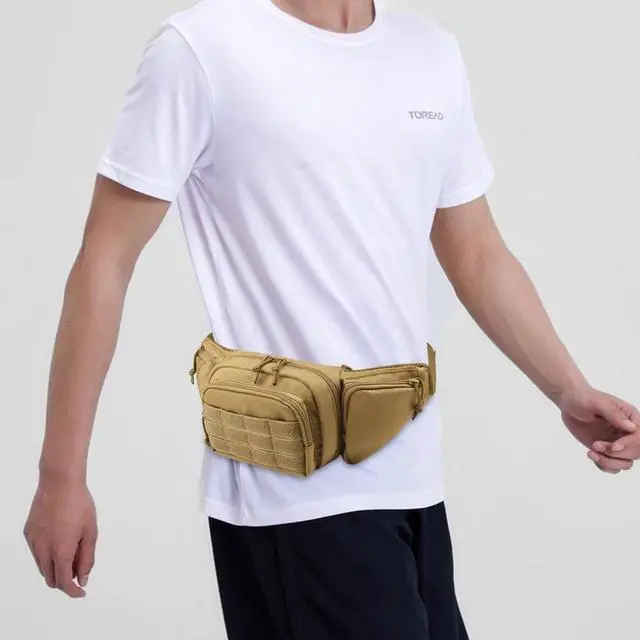 Alt view image 2 of 2 - Hot Fanny Pack Waist Bag Nylon Tactical Nylon Hose Pocket Suspenders Packs Outdoor Travel Organizer With 4 Zip Pockets Wholesale