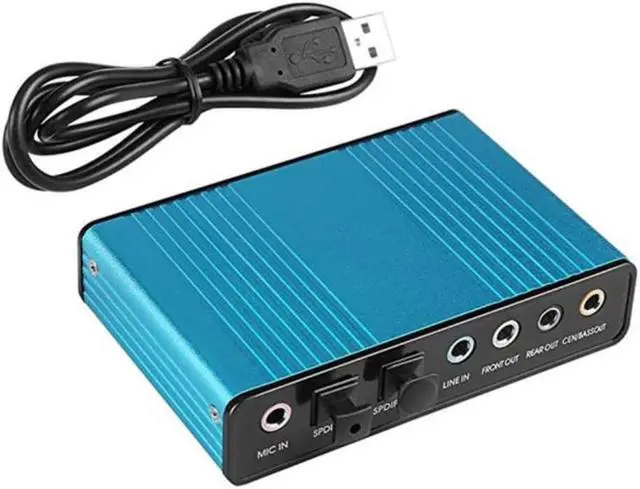 Main image of 6 Channel External Sound Card 5.1/7.1 Surround Sound USB 2.0 External Optical S/PDIF Audio Adapter For PC Laptop High-fidelity