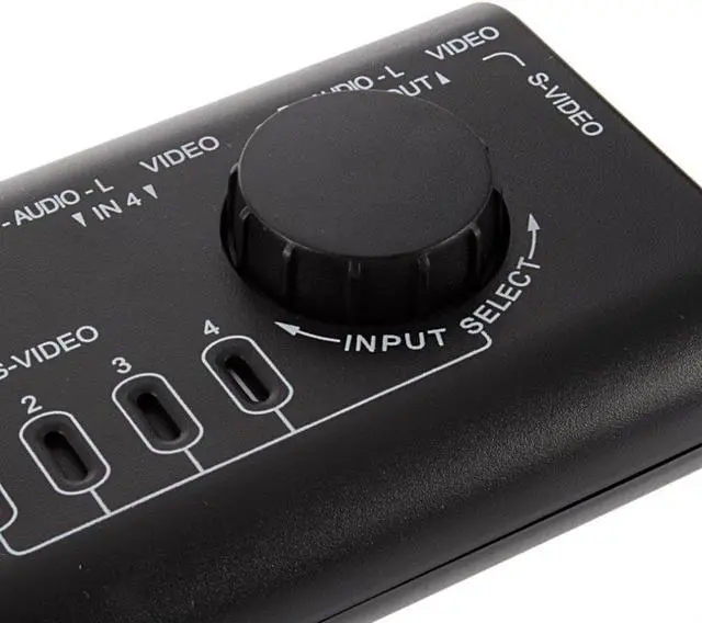 Alt view image 2 of 2 - ONLENY Out AV RCA Switch Box AV Audio Video Signal Switcher Splitter 4 Way Selector 4 in 1 Bundle 1 AUX Polybag Coaxial Cables