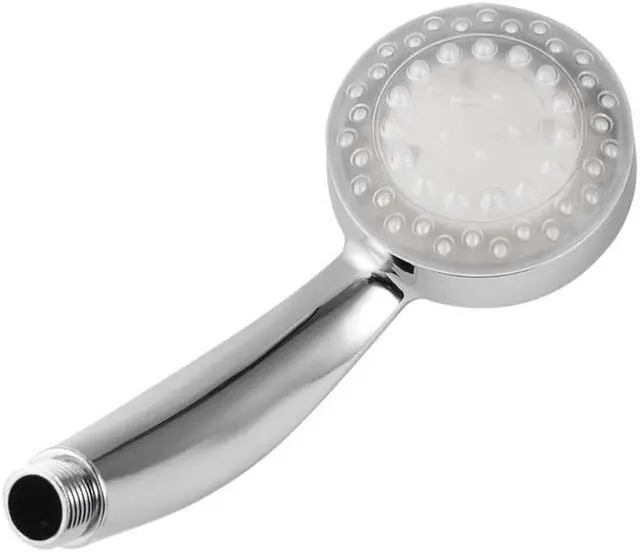 Alt view image 2 of 2 - Romantic Automatic Magic 7 Color 5 LED Lights Handing Rainfall Shower Head Single Round Head RC-9816 For Water Bath Bathroom