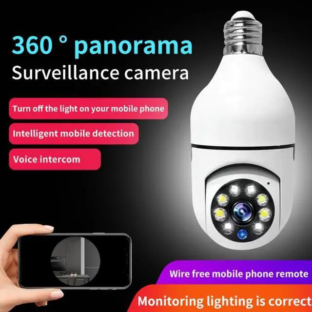 Main image of E27 Surveillance Camera LED Light Bulb Socket 360° WiFi Security Light 1080P Spotlight Automatic Human Tracking Night Vision