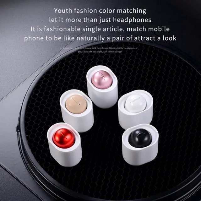Alt view image 2 of 2 - X20 Ultra Mini Wireless Single Earphone Hidden Small Bluetooth-compatible 4 hours Music Play Button Control Earbud With Case