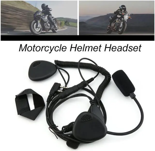 Main image of PTT wire-controlled motorcycle helmet headset supports dual-channel voice Mic for Kenwood TYT Baofeng UV-5R RETEVIS H777 PUXING