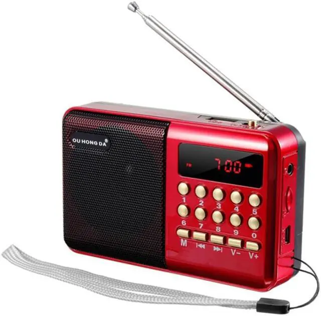 Alt view image 2 of 2 - KK11 Mini Portable Radio Handheld Digital FM USB TF MP3 Player Speaker Rechargeable FM Radio For The Elderly
