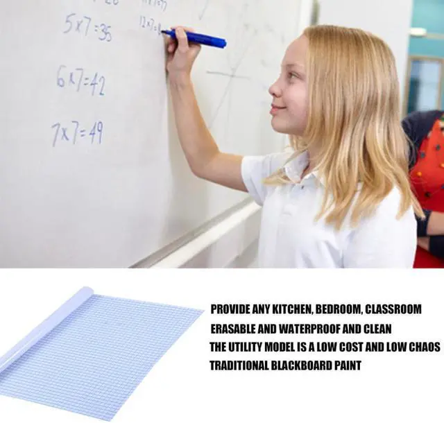 Alt view image 2 of 2 - 200*45cm Whiteboard Sticker Dry Erase Boards Removable Wall Decal Chalkboard with Whiteboard Pen for Kids Rooms Kitchen Office