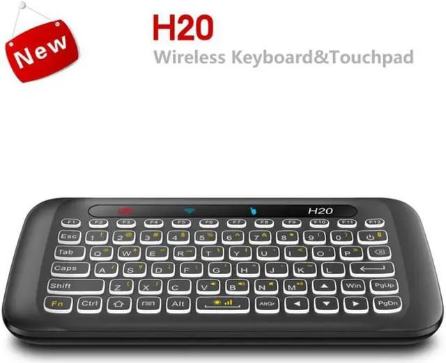 Alt view image 2 of 2 - H20 2.4GHz Wireless Mini Keyboard with Backlight Touchpad Air mouse IR Leaning Remote control for Andorid TV Box PC