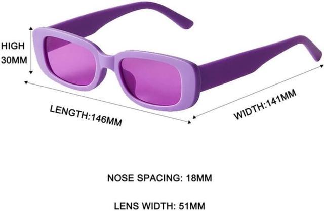 10PC Purple Sunglasses Women Oval Vintage Brand Designer Square Sun Glasses  For Women Shades Female Eyewear Anti-glare UV400 