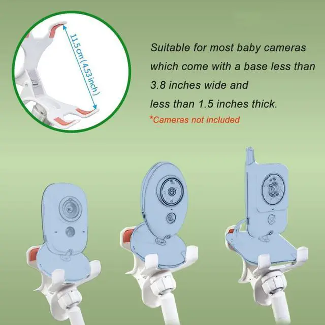 Alt view image 2 of 2 - Multifunction Universal Camera Holder Stand for Baby Monitor Mount on Bed Cradle Adjustable Long Arm Bracket