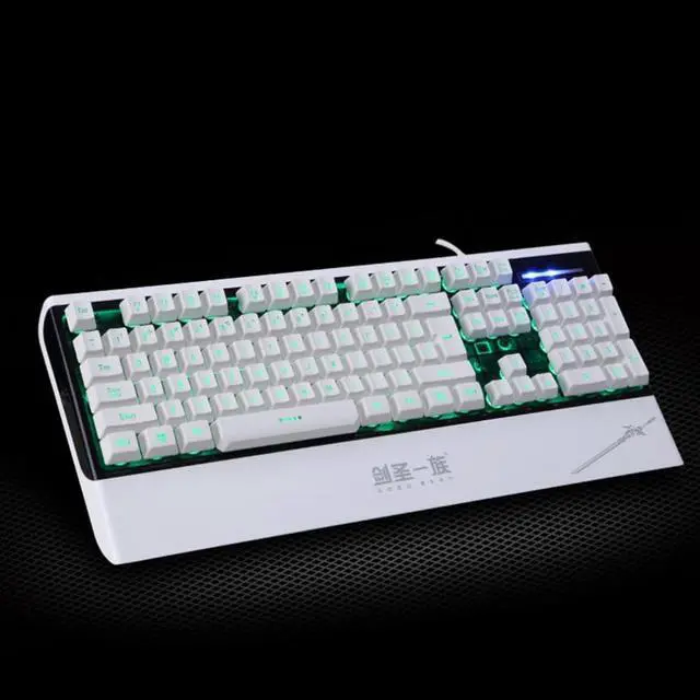 Alt view image 2 of 2 - 104 Keys Mechanical 3 LED Backlit USB Wired Game keyborad Switches Gaming
