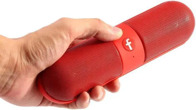 Alt view image 2 of 2 - Portable Mini Speakers TF Card Stereo Wireless Music Outdoor Pill Speakers with Build-in Microphone