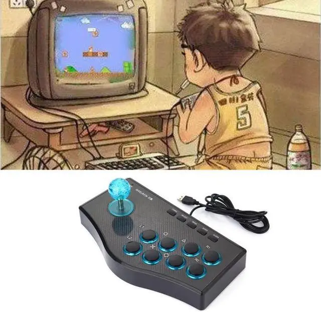 Alt view image 2 of 2 - 3 In 1 USB Wired Game Controller Game Rocker Arcade Joystick USBF Stick for PS3 Computer PC Gamepad Gaming Console Dropshipping