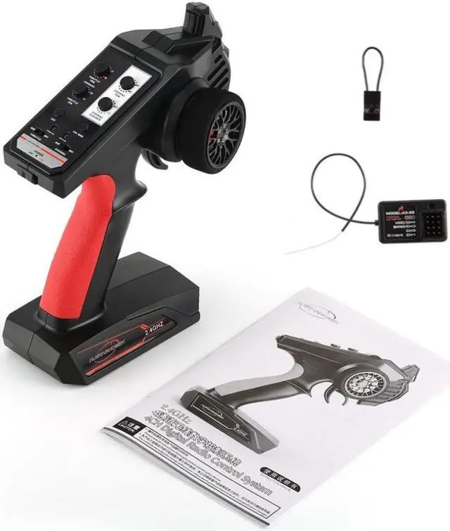 Alt view image 2 of 2 - AUSTAR AX6S 2.4G 4CH Transmitter Radio Remote Control with AX-6S Receiver for Q65 MN90 1/10 1/8 TRX4 Axial SCX10 D90 RC Car Boat