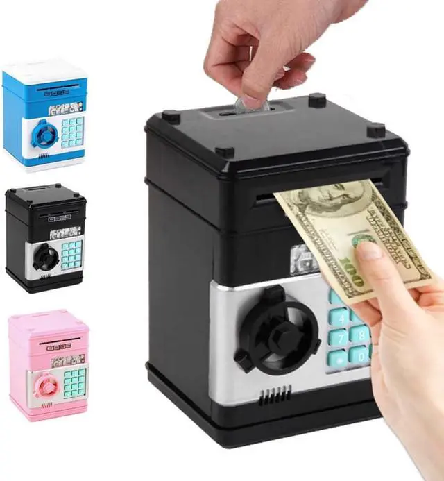 Alt view image 2 of 2 - Electronic Piggy Bank Safe Box Money Boxes for Children Digital Coins Cash Saving Safe Deposit ATM Machine Kid Christmas Gift