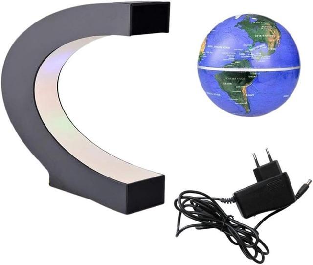 EU Blue Levitation Anti Gravity Globe Magnetic Floating Globe World Map LED  Light For Children Gift Home Office Desk Decoration 