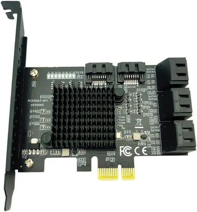 Main image of 8 Port SATA 3 PCI Express Expansion Card PCI-E SATA Controller PCIE 1X to SATA Card SATA3.0 6Gb Adapter Add On Cards for HDD SSD