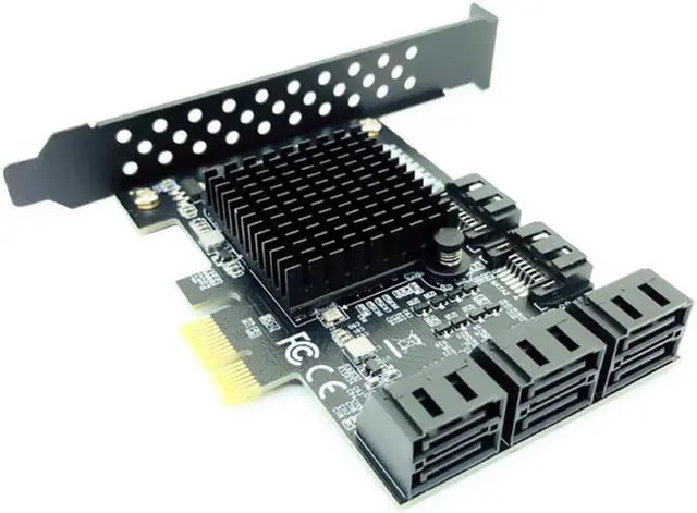 Alt view image 2 of 2 - 8 Port SATA 3 PCI Express Expansion Card PCI-E SATA Controller PCIE 1X to SATA Card SATA3.0 6Gb Adapter Add On Cards for HDD SSD