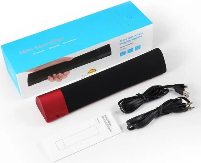 Main image of Mini Soundbar Compact Portable Multimedia Wireless Stereo Speaker 4.1 with 3.5mm Audio Port 3 Colors