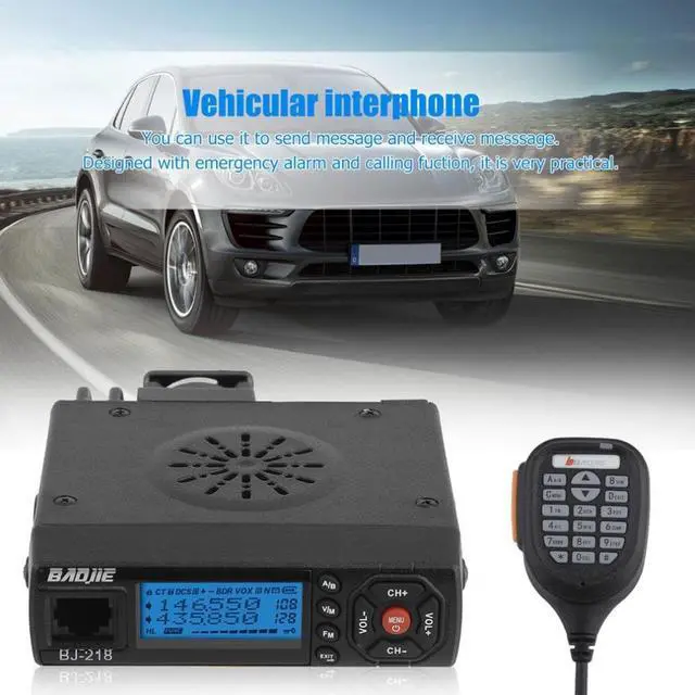 Alt view image 2 of 2 - BJ-218 Mini Dual Band Car Mobile Radio FM Transceiver 25W High Power Walkie Talkie Radio Team Group Calling Mobile Audio