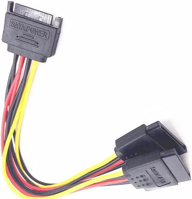 Alt view image 2 of 2 - 15Pin SATA II Hard Disk Drive Cable Power Male To 2 Female Power Adapter for HDD Splitter Connector 1 To 2 Extension Cable 20CM