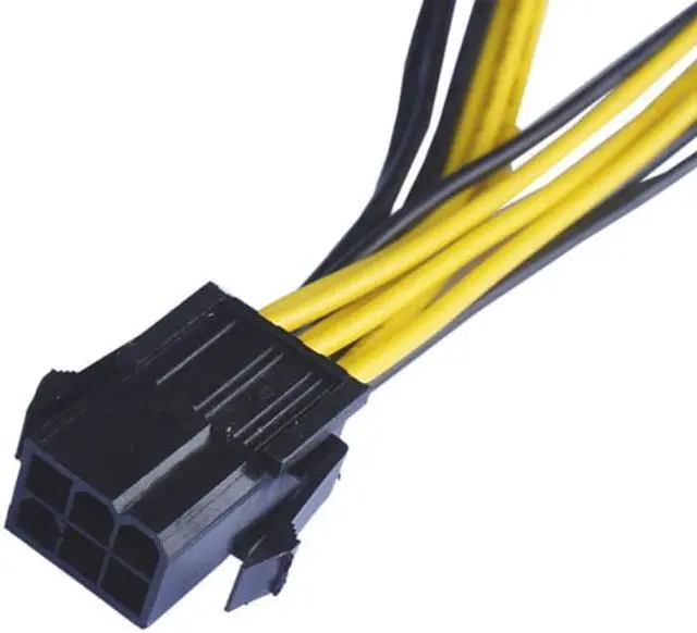 Alt view image 2 of 2 - PCI-E 6-pin to Dual 6+2-pin (6-pin/8-pin) Power Splitter Cable Graphics Card PCIE PCI Express 6Pin to Dual 8Pin Power Cable