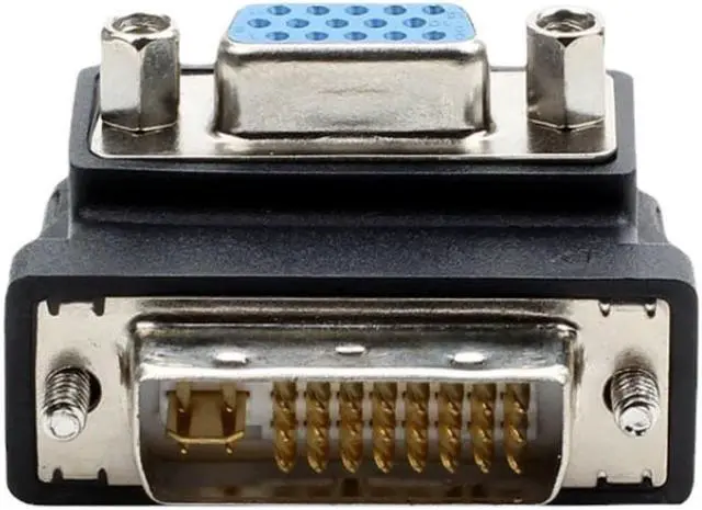 Alt view image 2 of 2 - DVI-I 24+5 Male To VGA 15 Pin Female 90 Degree Right Angle Convertor Adapter HD Convertor Adapter 15 Pin VGA To DVI 24+5 Adaptor