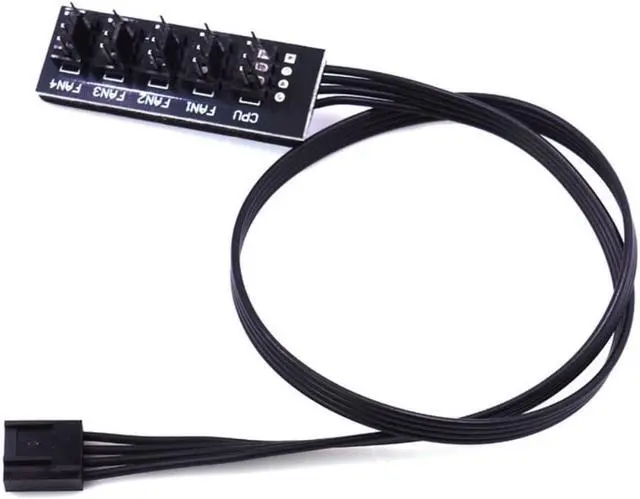 Main image of 1 To 5 4-pins Molex TX4 PWM CPU Cooler / Case / Chasis Cooling Fan Power Cable Hub Splitter Adapter