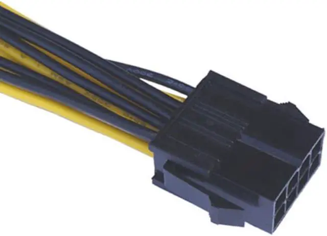 Alt view image 2 of 2 - 2pcs PCI-E PCIE 8p Female to 2 Port Dual 8pin 6+2p Male GPU Graphics Video Card Miner Power Extension Cable Cord 18AWG Wire
