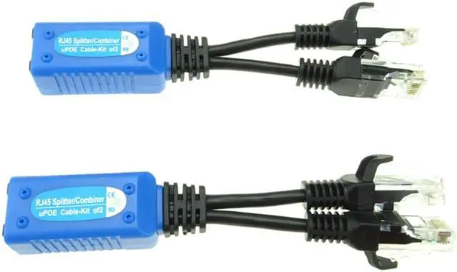 Main image of 1pair RJ45 splitter combiner uPOE cable, two POE camera use one net cable POE Adapter Cable Connectors Passive Power Cable