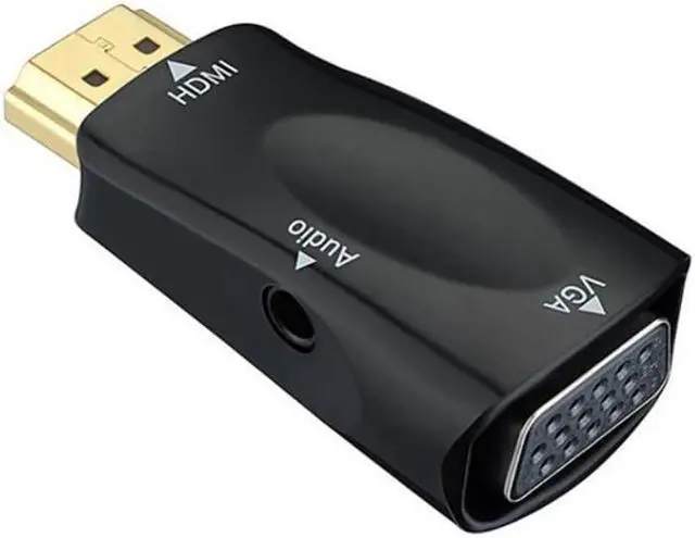 Main image of HDMI-compatible To VGA Cable Converter Male To Famale Converter Adapter 3.5 Mm Jack Audio HD 1080P for PC Laptop Tablet