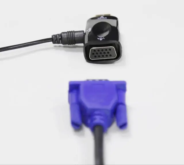 Alt view image 2 of 2 - HDMI-compatible To VGA Cable Converter Male To Famale Converter Adapter 3.5 Mm Jack Audio HD 1080P for PC Laptop Tablet