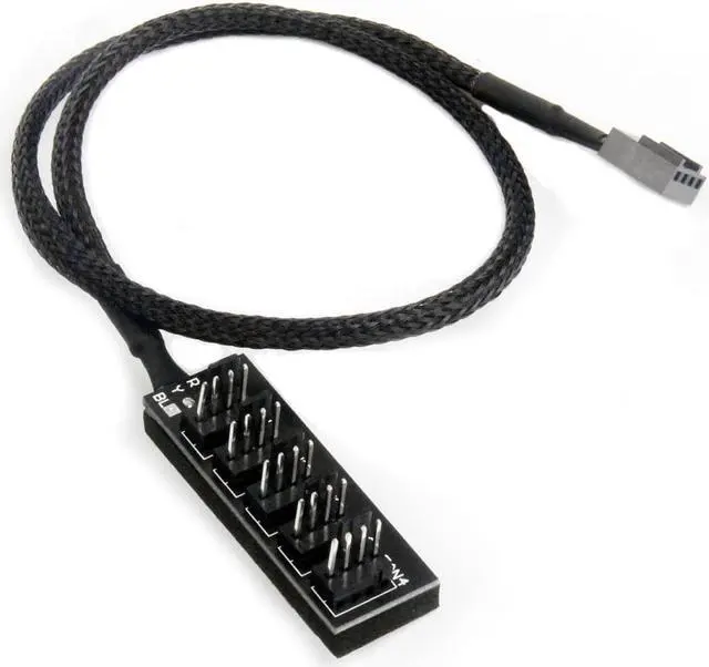 Alt view image 2 of 2 - 40cm 1 To 5 4-pins Molex TX4 PWM CPU Cooler / Case / Chasis Cooling Fan Power Cable Hub Splitter Adapter