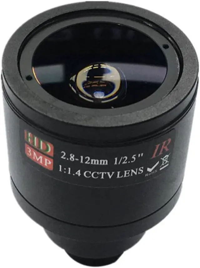 Alt view image 2 of 2 - HD CCTV Lens 3.0MP M12 2.8-12mm Varifocal Cctv IR HD Lens,F1.4,manual Focus Zoom