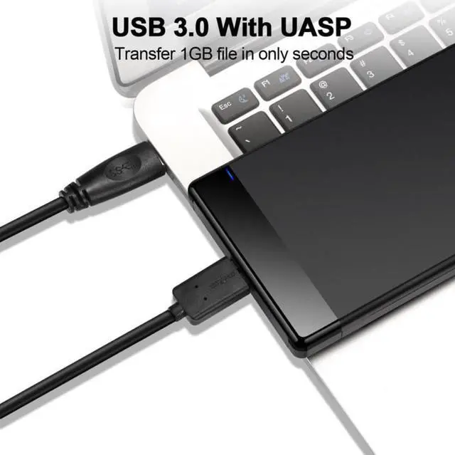 Alt view image 2 of 2 - HDD Case 2.5 5Gbps SATA to USB C 3.0External Hard Drive Box Aluminum Case HD For Sata Hard Disk SSD HDD Enclosure