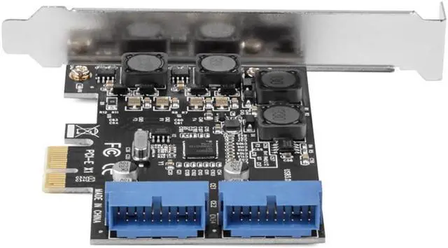 Alt view image 2 of 2 - Front PCI-E To 19/20 Pin Header Adapter for Desktop PC USB 3.0 PCI Express Expansion Card Module