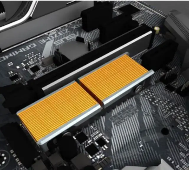 Alt view image 2 of 2 - M.2 SSD Heat Sink NVME NGFF M.2 Q80 Solid State Hard Disk Aluminum Heatsink Cooler Radiator Thermal Cooling Pad for Desktop PC