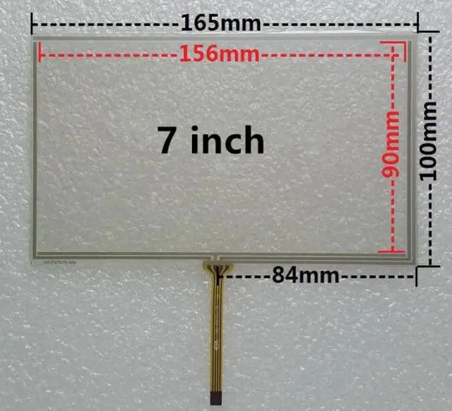 Main image of 7 inch 165 * 100mm resistive 4-wire touch screen car DVD / GPS navigation touch screen touch screen display