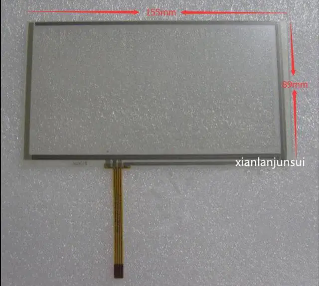 Main image of 6.5 inch 4-wire resistive touch screen 155X89 universal car GPS touch TP
